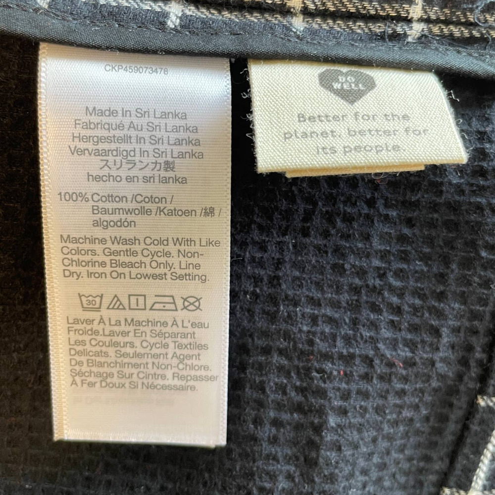 Madewell Waffleback Shaw Blazer In Windowpane Black White Size XXS New - Picture 16 of 16